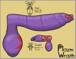 black_widow_mark bow circumcised futa_only futanari huge_cock muffet penis_size_chart plazmwraith purple_skin ribbon small_penis tagme thick_foreskin uncut undertale