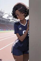 ai_generated big_breasts big_lips blowing_smoke cigarette cigarette_in_hand cigarette_smoke pov_eye_contact seductive seductive_eyes seductive_look seductive_mouth sexy smoke_from_mouth smoking smoking_cigarette smoking_fetish soccer soccer_uniform solo_female sports_uniform sportswear sporty