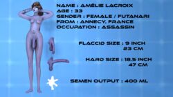 1futa 3d big_balls big_penis character_sheet derpsycho333 flaccid futanari intersex medium_breasts overwatch purple_hair purple_skin solo_futa source_filmmaker widowmaker yellow_eyes