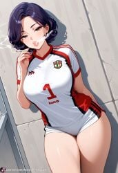 ai_generated big_breasts big_lips blowing_smoke cigarette cigarette_in_hand cigarette_smoke pov_eye_contact seductive seductive_eyes seductive_look seductive_mouth sexy smoke_from_mouth smoking smoking_cigarette smoking_fetish soccer solo_female sports_uniform sportswear sporty volleyball_uniform