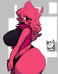 artist_request ass big_ass big_breasts breasts character_request copyright_request female female_focus female_only humanoid long_hair pink_body red_body red_hair sexy simple_background solo solo_female solo_focus source_request tagme tagme_(artist) tagme_(character) thick thick_ass thick_thighs