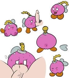 animate_inanimate anus ball_suck big_breasts blush bob-omb bombette breasts disembodied_penis female female_focus littleolcatballs male mario_(series) multiple_scenes nintendo oral paper_mario penis pussy saliva sex simple_background straight sucking video_games waddling_head white_background