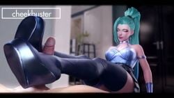 3d animated blue_hair boot_fetish bootjob boots cheekbuster heeljob high_heel_boots high_heels league_of_legends ponytail seraphine_(league_of_legends) shoejob tagme thigh_boots thigh_sex video voice_acted wedge_boots wedge_heels