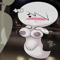 absurd_res accessory ass blush blush_lines bodily_fluids breasts carrie_krueger cartoon_network crossover digital_media_(artwork) drooling duo excited female genitals ghost ghost_tail hair_accessory hand_on_breast hi_five_ghost hi_res humanoid intangible levitation male male/female mixed_media nervous nipples one_eye_obstructed open_mouth presenting presenting_hindquarters ranarchy regular_show saliva smile spirit studio the_amazing_world_of_gumball vulva