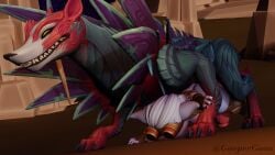 3d bestiality big_ass canine canine_penis darkin desert feral feral_on_humanoid futa_feral futanari hound huge_cock imminent_rape league_of_legends monster naafiri shortstack thicc tristana yordle zoophilia