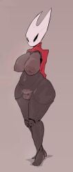 1girls 2025 arachnid areola areolae arms_behind_back arthropod belly belly_button big_areola big_breasts big_nipples breasts clavicle cropped edit feet female hollow_knight hollow_knight:_silksong hornet_(hollow_knight) human_feet insects inspectormcpig inverted_nipples large_breasts mask navel nipples nude pear-shaped_figure penis puffy_nipples puffy_pussy pussy red_clothing silksong solo standing thick_thighs third-party_edit vulva wide_hips wide_thighs