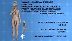 1futa 3d big_balls big_breasts big_penis blonde_hair blue_eyes character_sheet derpsycho333 flaccid futanari intersex mercy overwatch solo_futa source_filmmaker