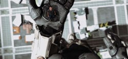 1boy ai_generated armored_female armored_glove city female_pov giantess high_angle oc titaness