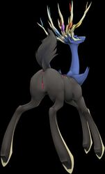 anus blue_fur cervine deer female hot_shit legendary_pokemon mammal nintendo pokemon pokemon_(species) pussy solo video_games xerneas