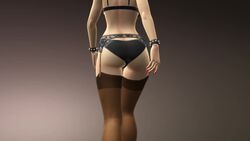 1girls 3d animated ass ass_shake black_panties bouncing_ass bra breasts female female_only garter_straps huge_breasts large_ass no_sound panties stockings tagme underwear video walk_cycle walking wide_hips z375