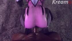 1boy 1girls 3d animated big_ass blizzard_entertainment dark-skinned_male dark_skin dat_ass doggy_style doomfist from_behind from_behind_position huge_ass interracial kreamu no_sound overwatch penetration ponytail pov purple_skin sex source_filmmaker straight tied_hair video widowmaker