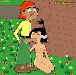 blowjob cartoonworkxxx danny_phantom dark-skinned_male disneypornland.com fellatio female interracial male netorare nickelodeon oral ponytail sam_manson tied_fringe tucker_foley