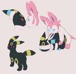 ambiguous_gender anthro bondage bondage bound dominant duo eeveelution female feral french_kissing generation_2_pokemon generation_6_pokemon heardnoevil kissing male male/male mammal nintendo pokemon pokemon_(species) rough_sex sex sylveon umbreon