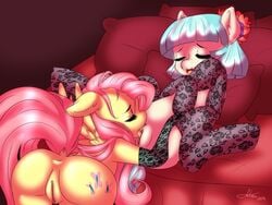 4:3 anus ass bent_over closed_eyes coco_pommel_(mlp) cunnilingus cutie_mark duo earth_pony equine feathered_wings feathers female fluttershy_(mlp) friendship_is_magic horse licking lying mammal mrfatcakes my_little_pony on_back oral pegasus pony pussy raised_tail sex straight_hair tongue tongue_out vaginal_penetration wings yellow_feathers yuri