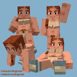 ari_(minecraft) breasts cubic_breasts female microsoft minecraft mojang