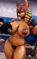 1girl 3d 4boys anthro bench big_breasts breasts breasts_out dobermann dog_knight_rpg female female_focus female_only floppyhuman furry furry_female huge_breasts locker locker_room lockers mirror_selfie panties panties_only phone rory_(ceehaz) solo solo_female solo_focus tagme taking_selfie textless_version thick_thighs topless topless_female towel underwear_only weights working_out