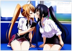 2girls ai_generated flirting girl_on_girl high_school_dxd kissing lesbian_couple lesbian_kiss lovers serafall_leviathan shidou_irina yuri yuri yuri