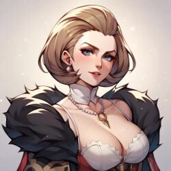 1female 1girls ai_generated alternate_costume big_breasts breasts brown_hair female female_focus female_only fire_emblem fire_emblem:_three_houses looking_at_viewer manuela_casagranda mature_female nintendo short_hair solo solo_female