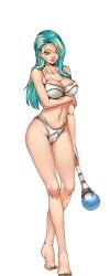 arcana_(harem_heroes) blue_hair game harem_heroes lingerie official_art presenting sorceress white_lingerie