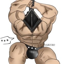 bara bulge gay lustfulsai pyramid_head silent_hill solo underwear