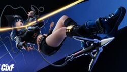 3d cixf fortnite fully_clothed hope_(fortnite) safe_for_work skirt thick_thighs