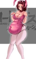 bbw belly_overhang big_belly big_female blush blush bunny_girl bunnysuit chubby chubby_female code_geass embarrassed fat fat_ass fat_female fat_fetish fat_girl fat_woman fatty kallen_stadtfeld kipteitei large_female obese obese_female overweight overweight_female pig plump pork_chop pudgy_belly thick_thighs tubby weight_gain