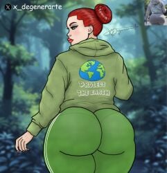 ass ass ass_focus back_view dc dc_comics dc_extended_universe dcau female female_focus female_only huge_ass pawg poison_ivy poison_ivy_(arkham_knight) poison_ivy_(dcau) red_hair solo thick_ass villainess voluptuous voluptuous_female white_body