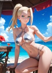 1girls 2d ai_generated areolae beach big_breasts bikini bikini_bottom bikini_top blonde_female blonde_hair blonde_hair boruto:_naruto_next_generations chest curvy curvy_figure cute cute_face detailed eyelashes eyeshadow female female_only fit fit_female focus hair high_quality ino_yamanaka large_breasts legs light-skinned_female light_skin lips lipstick long_hair makeup mascara naruto naruto_(series) naruto_shippuden nero100 outdoors outside pale-skinned_female pale_skin perky_breasts ponytial posing seductive seductive_look stable_diffusion tagme thighs thin_waist