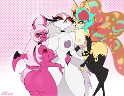 akiva breasts helluva_boss queen_bee-lzebub_(helluva_boss) stella_(helluva_boss) verosika_mayday_(helluva_boss) vivziepop