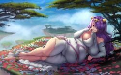 bbw belly_overhang big_belly big_female blush camilla_(fire_emblem) chubby chubby_female embarrassed fat fat_ass fat_female fat_fetish fat_girl fat_woman fatty fire_emblem flower_bed flowers kipteitei large_female obese obese_female overweight overweight_female pig plump pork_chop thick_thighs tubby weight_gain