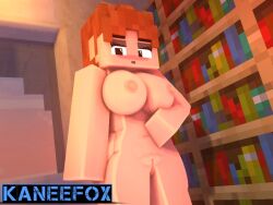 ari_(minecraft) breasts breasts female kaneefox microsoft minecraft mojang