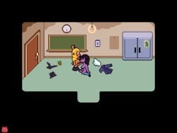 animated anthro bladedbard deltarune digital_media_(artwork) female female/female herm intersex intersex/intersex noelle_holiday pixel_(artwork) pixel_animation susie_(deltarune) undertale_(series)