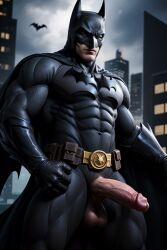 ai_generated batman batman_(series) big_balls big_penis dc_comics muscle nude rd_(artist) solo solo_male super_hero