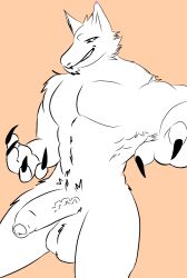 1boy erection gay jackalman male non-human non-human_only penis pose snout solo thundercats