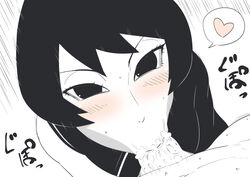 aroused boruto:_naruto_next_generations breasts cum cum_in_mouth cumshot cute deepthroat eeshin_(eishin5584) faceless_male fellatio kurotsuchi looking_at_viewer love medium_breasts monochrome naruto open_eyes oral short_hair