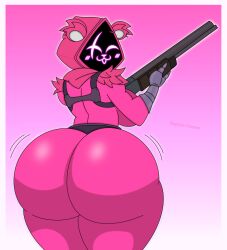 1girls ass ass_expansion big_ass big_breasts big_butt bottom_heavy bottomwear breasts curvy curvy_body curvy_female curvy_figure dumptruck_ass dumptruck_butt expansion fat_ass female female_only fortnite fortnite:_battle_royale looking_at_viewer looking_back pawg raven_team_leader saputodraws sideboob solo thick thick_ass thick_hips thick_thighs thigh_highs thighs wide_hips