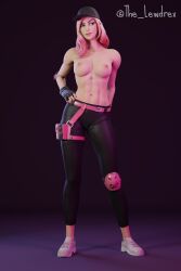 1girls 2020 3d areolae athleisure_assassin blender breasts clothed clothing epic_games female female_focus female_only fortnite fortnite:_battle_royale half-dressed half_naked headwear highres leggings lewdrex light-skinned_female light_skin long_hair medium_breasts nipples pose posing presenting presenting_breasts solo standing topless two_tone_hair visor_(eyewear) watermark