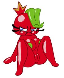 big_breasts bombegranate_(pvz) breasts female flower nipples nude plant plantie plants_vs_zombies pussy screwroot simple_background video_games