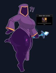 ! !? 1female 1girls ? ?! ass ass_expansion ass_growth barefoot big_ass big_breasts body_modification breasts expansion featureless_face female female_only gameplay gameplay_mechanics gigantic_ass growth hood large_breasts magic noita noita_(character) purple_robe sex_magic shocked solo solo_female status_effect surprised tagme text thick thick_ass thick_thighs thighs transformation voluptuous voluptuous_female wand welwraith wide_hips