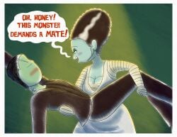 bride_of_frankenstein comic_page costume dialogue frankenstein's_monster halloween halloween_costume incest mom_(noxshade) mother mother_and_son noxshade original_character public_domain son_(noxshade) speech_bubble spooktober straight tagme text text_bubble