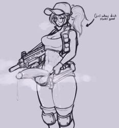 1futa 2023 abs balls big_balls big_breasts breasts circumcised clothed clothing english_text erection fio_germi futa_only futanari glasses gun hat hotcakesnsfw huge_cock human long_hair metal_slug monochrome mostly_clothed muscular muscular_futanari musk musk_clouds musk_fetish musky_cock penis penis_out ponytail short_shorts shorts sketch smooth_balls smooth_penis solo standing sweat text weapon