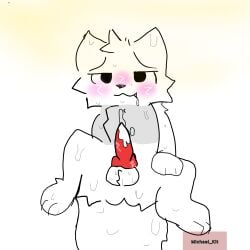 boy_kisser_(meme) male_only non-human non-human_only non-human_penis penis penis_showing silly_cat_(mauzymice) toony white_cat