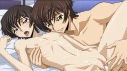 after_sex after_vaginal ai_generated boy_pussy code_geass cum cum_in_pussy cuntboy lelouch_lamperouge sex skinny suzaku_kururugi vagina