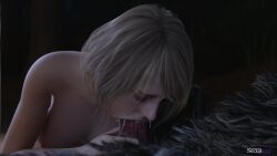 1girls 1monster animal_genitalia animal_penis areola ashley_graham ashley_graham_(ella_freya) athletic athletic_female beast bestiality black_fur blonde_female blonde_hair blonde_hair_female blowjob canine capcom close-up closed_eyes colmillos_(resident_evil) cum_down_throat cum_leak cum_leaking cum_leaking_out_of_mouth curtained_hair deep_throat deepthroat dirty_blonde_hair dog_penis duo erect_nipple exposed_breast exposed_nipple fellatio female female_focus female_human female_human/male_monster female_on_feral forest_background fur glossy_lips gripping_cock gripping_penis hair holding_penis human_on_feral interspecies light-skinned_female light_skin medium_hair mouth_closed night night_time nighttime nipple nudity one_breast_visible oral pink_nipples resident_evil resident_evil_4 resident_evil_4_remake secuazzz sinthetic sucking_off sucking_penis thick_fur thin thin_arms thin_eyebrows thin_female trees veiny_penis video_game_character video_games white_female white_skin white_woman wolfdog young younger_female zoophilia