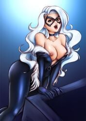 black_cat black_cat_(marvel) breasts ethevian felicia_hardy female female_only marvel nipples solo spider-man_(series) tagme