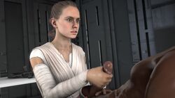 3d alternate_version_available animated blaster cfnm cum dark-skinned_male dark_skin female finn_(star_wars) handjob huge_cock interracial male no_sound penis rey star_wars starkiller_base straight the_force_awakens video yamadabing