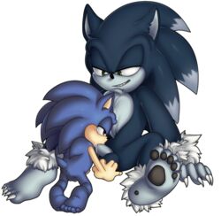 balls blue_fur furry hedgehog male_only mammal oral penis sandopoliszone selfcest size_difference sonic_(series) sonic_the_hedgehog sonic_the_werehog tears werehog