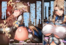 1boy :>= ahe_gao before_and_after breasts erect_nipples fellatio female granblue_fantasy huge_breasts instant_loss_2koma katalina_aryze long_hair penis tonyman_plus