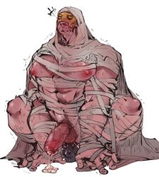 1boy anal_sex antetiba balls cum darkest_dungeon dripping erection gay leper_(darkest_dungeon) looking_pleasured male male_only muscular muscular_male nude pecs penetration penis precum sex solo solo_focus