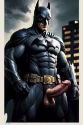 ai_generated batman batman_(series) big_balls big_penis dc_comics male male_only muscle nude penis rd_(artist) solo solo_male super_hero